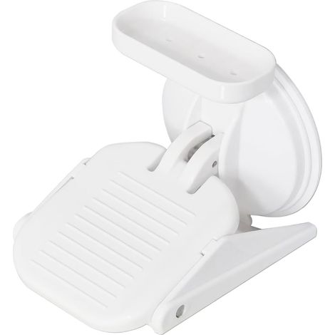 Support pour les pieds, support de pied pour la douche, repose pieds de salle de bain Repose-pieds de bain robuste pour le rasage des jambes Aucune installation nécessaire, pédale robu (1/5)