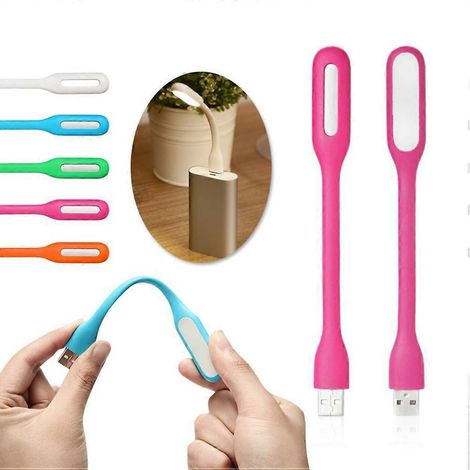 Lampe de lecture LED USB portable 5V 1,2W pour batterie externe ou ordinateur (couleur aléatoire) (1/2)