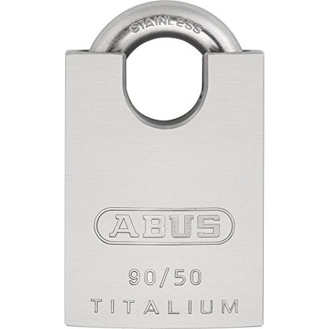 ABUS 552922 - 90RK/50 Candado Titalium arco protegido e inoxidable 50 mm (1/4)