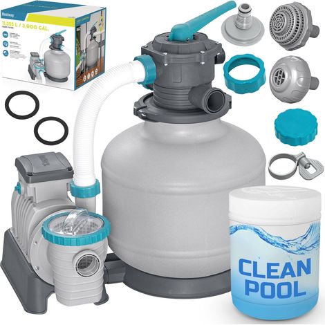 Sandpumpe für Pools 11355 L/h Bestway 58486 + Multifunktionstabletten