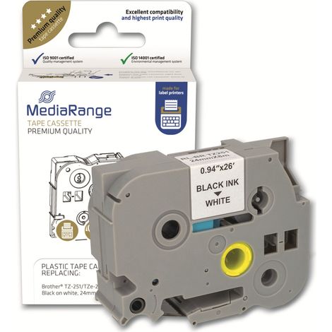 Cassette de ruban MEDIARANGE MRBTZ251, remplace Brother TZ-251/TZe-251