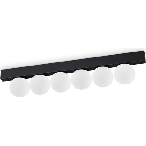 Plafoniera Contemporanea Ping Pong Metallo Nero Led Integrato 18W 3000K Ip20 (1/3)