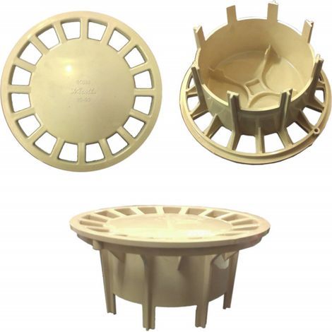 Nicoll – Grille 180mm pour siphon de cours 200x200 – Couleur sable – Pour siphon de sol – Matériau résistant aux intempéries