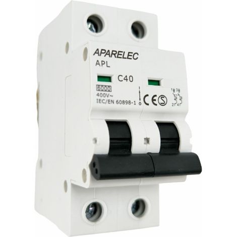 Interruptor Magnetotérmico 2P 6KA Aparelec Tipo AC Intensidad 63A (1/2)