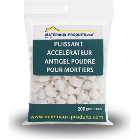 Puissant accélérateur, antigel poudre pour mortiers - 200 g Blanc - MATPRO