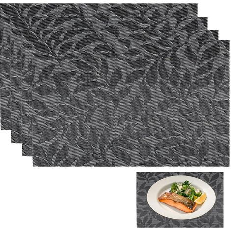 Gewebte Platzsets für die Küche, PVC-Platzsets, Tischläufer, waschbare Platzsets, hitzebeständig (1/4)