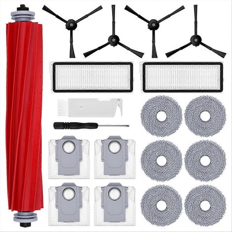 Pour Roborock Qrevo S/Qrevo MaxV/Qrevo Pro : brosses latérales principales, filtres HEPA, sacs à poussière et lingettes de nettoyage (pièces de rechange) (1/5)
