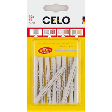 Blister Cheville rallongées FL 6x60 (10 pcs) Celo 10 pièces (1/5)