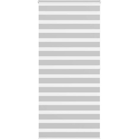 Doppelrollo Hellgrau 100x200 cm Stoffbreite 95,9 cm Polyester