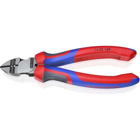 Knipex 14 22 160 Officina e meccanica Tronchese laterale con spelacavi con sfaccettatura 160 mm (1/5)