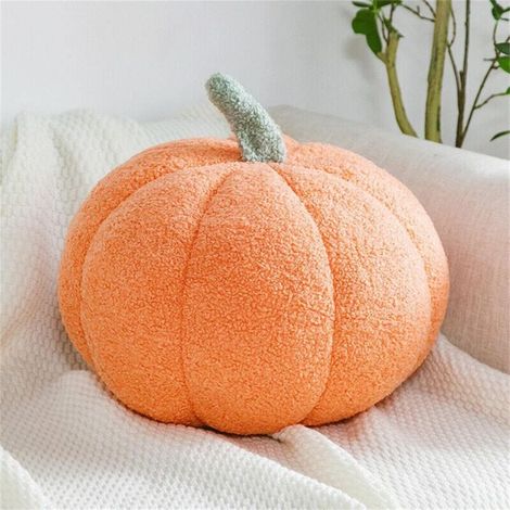 Coussin décoratif citrouille jaune - convient pour la maison, la chambre, le canapé et le bureau - 1 pièce, orange, 35 cm (1/5)