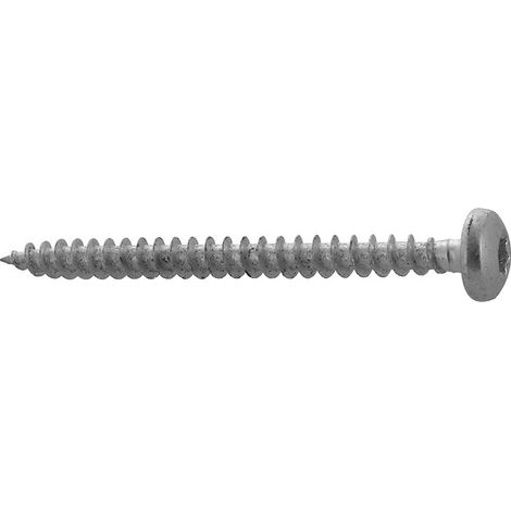 Vis à bois agglomérée tête cylindrique empreinte Torx acier zingué blanc entièrement filetées 4x25 boîte 500 - VISWOOD