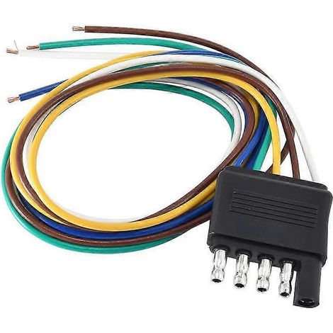 Compatible avec une prise plate à 5 broches pour faisceau de remorque, avec un câble de 91 cm (36 pouces), un connecteur mâle à 5 broches côté remorque, faisceau de remorque (1/5)