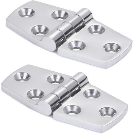 2pcs 38mm x 76mm Furniture Hinge, Hinges Hardware Heavy Duty Boat Hinge Platform Cabinet (1/5)