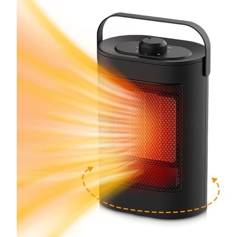Energy-Saving Fan Heater, PTC Ceramic Electric Fan Heater for Living Room, Office, Bathroom, 1500W Safe Fan Heater with Auto Shut-Off, 3 Modes, 90° Oscillation (1/5)
