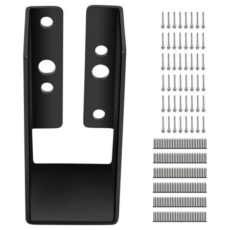 Soportes de Viga Ocultos 24 Piezas Soporte de Viga para Conectar Madera 51x102 mm Placa de Acero Q235 con Recubrimiento en Polvo Soporte de Viga Oculto para Viga de Madera, Negro (1/5)