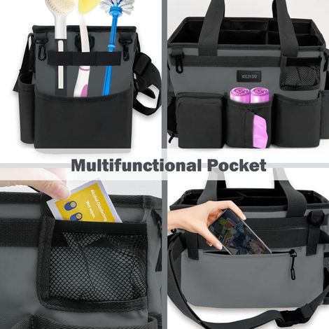 Sac de rangement pour outils de nettoyage avec poignée et bandoulière (1/5)