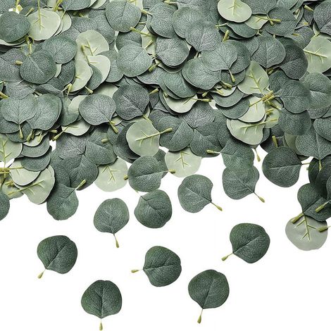 Feuilles D'Eucalyptus Artificielles - 100 Pièces - 5,5 cm - Tissu - Décoration Intérieure - Bureau Mariage Fête Maison (1/5)