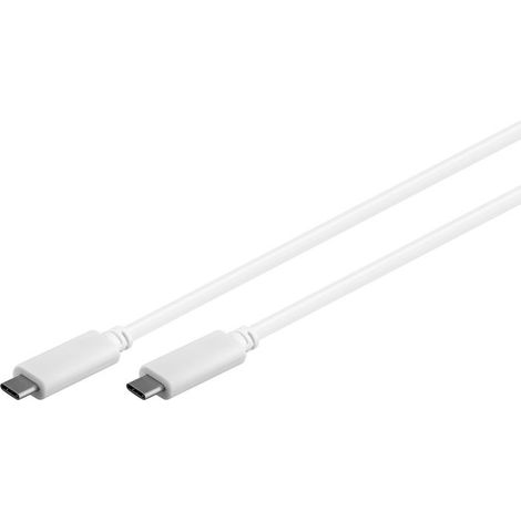 MicroConnect USB-C 3.2 Gen2 Kabel, weiß, 0,5 m