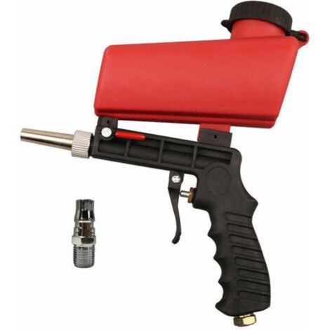 Pistolet de sablage pneumatique à Air Portable 90psi, Machine de sablage à main légère en Aluminium, outil réglable par gravité (1/5)