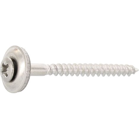 Spenglerschraube 4.5x 50 Pozidriv 2 Edelstahl A2 mit Dichtscheibe ø 15mm vormont