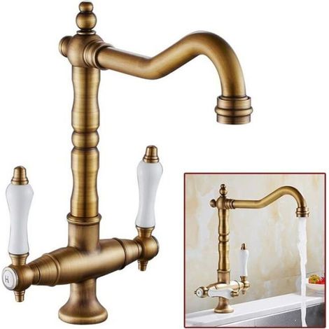 "Couleur :
 bronze
 Emballage inclus 1  robinets dévier de cuisine + tuyau dinstallation + raccords"