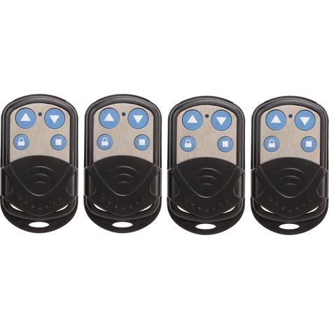 Lot de 4 télécommandes étanches 433 MHz pour ouvre-portes de garage, avec porte-clés, compatibles avec les portes et portails électriques. (1/5)