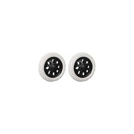 Lot de 2 roulettes de rechange pour chariot de courses en caoutchouc mousse (Noir, Roues chaudes)