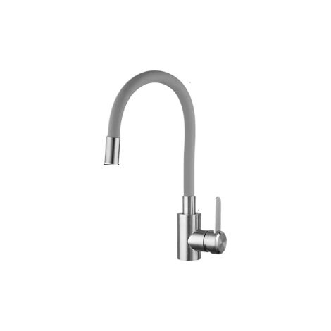 Robinet de cuisine en acier inoxydable, robinet d'évier de cuisine, tuyau Flexible, robinet mitigeur d'évier chaud et froid (1/5)