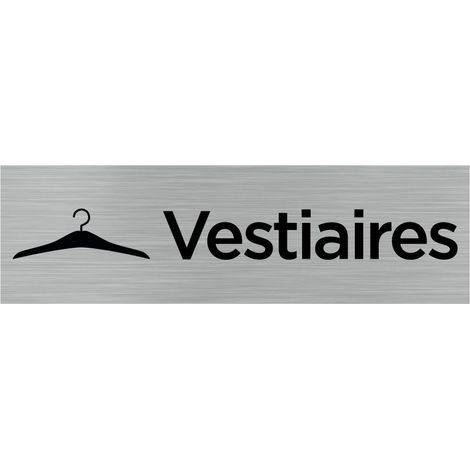 Pictogramme VESTIAIRES (Q0066).- Plaque aluminium brossé -