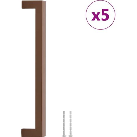 vidaXL Tiradores para armarios 5 uds acero inoxidable bronce 224 mm (1/2)