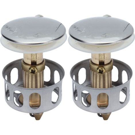 2 Pièces Bouchon D'évier de Salle de Bain, Crépine de Vidange D'évier Anti-colmatage Filtre de Vidange de Noyau de Ressort de Rebond Pop Up Bouchon de Vidange