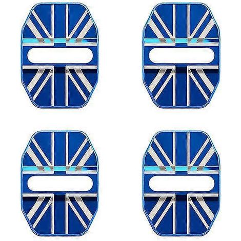 Cache-serrure de porte avec emblème drapeau national pour Mini Cooper S R55 R56 R57 R58 R59 F54 F60 Countryman Clubman Bleu (1/5)