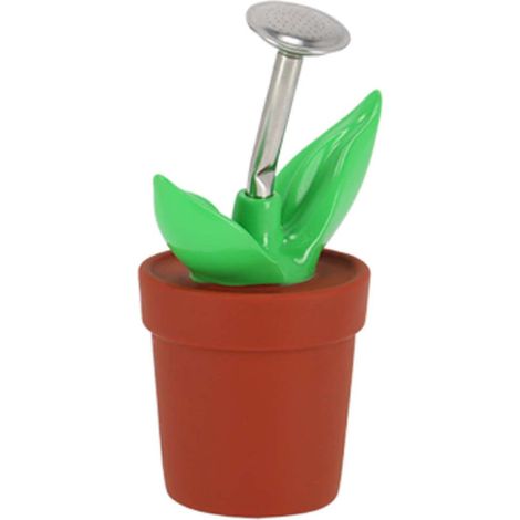 Esschert Design Gießbrause in Blumentopfform Grün & Braun (1/5)