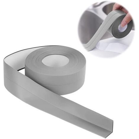 Joint Salle de Bain - 3.2m55mm Bande Etancheite Autocollante en PVC - Plinthe Souple Autoadhésive (1/5)