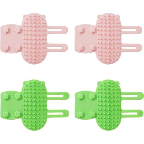 4 Pièces Nettoyer De Poils De Chat, Outil De Beauté De Chat, Pinceau De Nettoyage en Silicone, Brosse De Nettoyage De Sangle Réglable, Pinceau De Nettoyage De Poils De Chat Créatif. (1/5)
