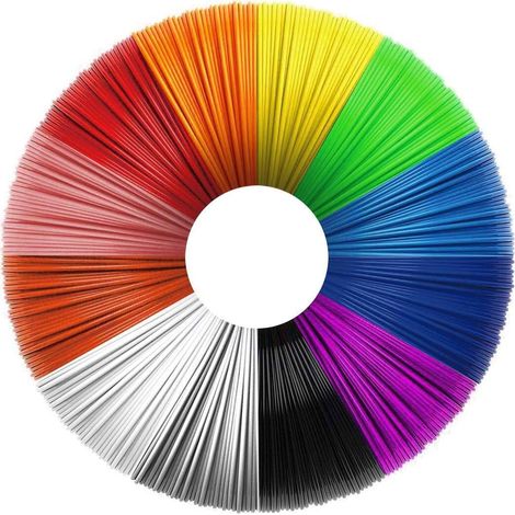 Filament de stylo 3D, recharge de stylo 3D aléatoire 12 couleurs 5 m, filament PLA 1,75 mm (1/5)