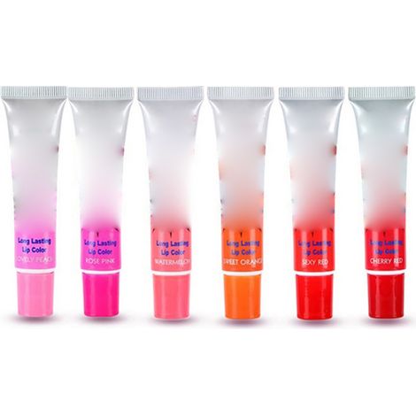 Lot 6 teintes lèvres longue tenue waterproof, gloss à lèvres peel-off, coffret maquillage 6 couleurs avec boîte (1/5)