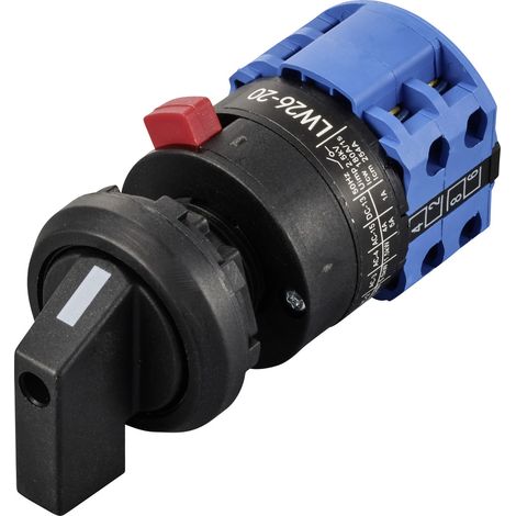 TRU COMPONENTS TC-LW26-20 6C04/2C55I Nockenschalter  20 A 690 V 1 x 60 ° Schwarz, Grau 1 St.