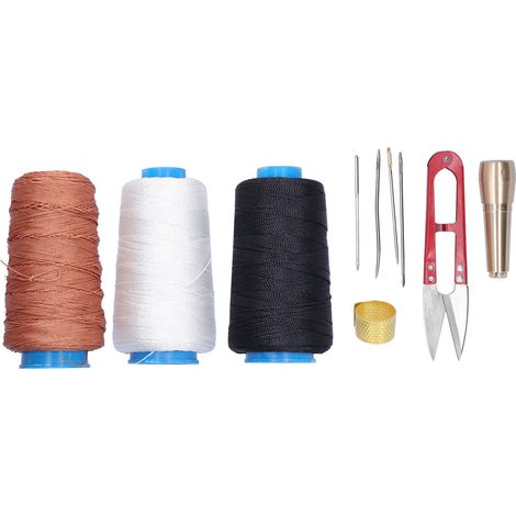 10pcs Stitching Tool Set Handwork Sewing Leather Craft Shoes Repairing Kit for Household Use (1/5)