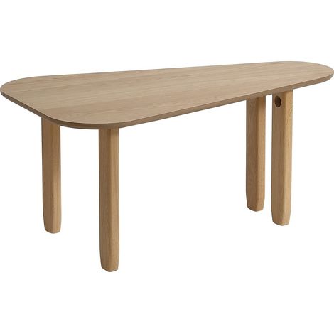 Table basse organique en bois placage chêne 100 cm - Galia