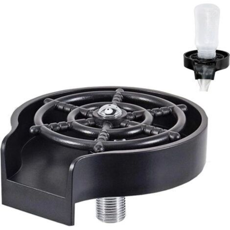 Risciacquatore per lavello in vetro, lavaggio rapido per bicchieri da vino, bicchieri d'acqua, biberon, tazze, lavello da cucina, accessori facili da installare (ABS)