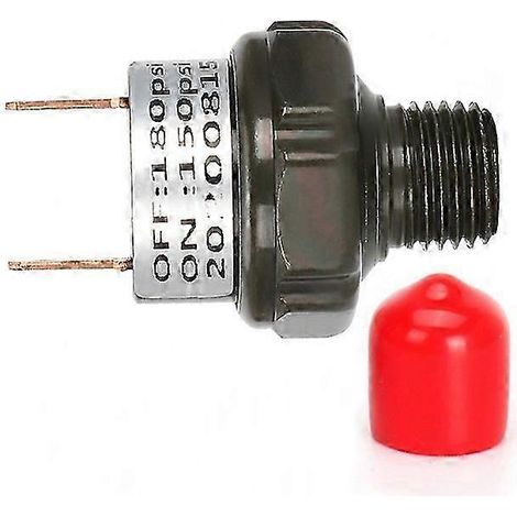 90-120psi 120-150psi 150-180psi New Vehicle Sensors Air Pressure Switch Tank Mount Thread 1/4" Npt 12v/24v For Train Horn Air Horns Repair Part( 150-180PSI Only) (1/5)