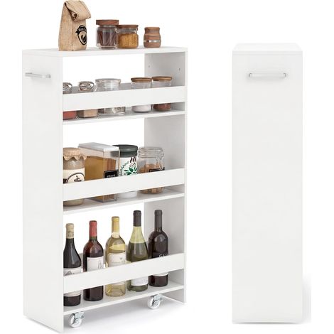 COSTWAY Carrello Da Cucina,Carrello Cucina,Salvaspazio,Carrello Con Ruote Portatutto Cucina,Carrello Portafrutta,Carrello Portavivande,Carrello Portaoggetti,S (1/5)