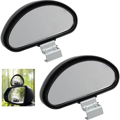 Rétroviseurs d'angle mort pour voiture, lot de 2, convexes réglables à 360 degrés, installation facile, sécurité accrue pour la conduite et le stationnement (1/5)