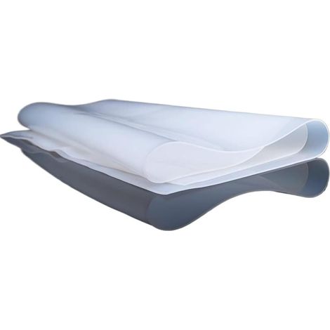 Feuille de caoutchouc silicone transparent, 500 x 500 mm, épaisseur de (1/5)