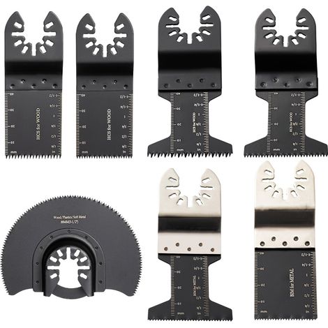 Lame oscillante 50 pièces, kit multifonction à dégagement rapide, HCS pour bois, plastique, métal, clous et boulons, compatible Dewalt, Dremel, Fein, Worx, Bosch, Makita, Milwaukee. (1/5)