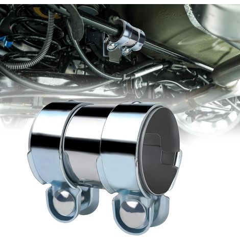 Abrazadera de escape de 55 mm, conector Catback, abrazaderas metálicas para escape de motocicleta y coche, acero inoxidable (Ø 55 mm/L: 95 mm)