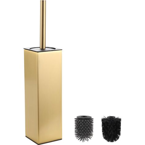 Brosse WC or brossé avec 2 têtes – Aluminium durable