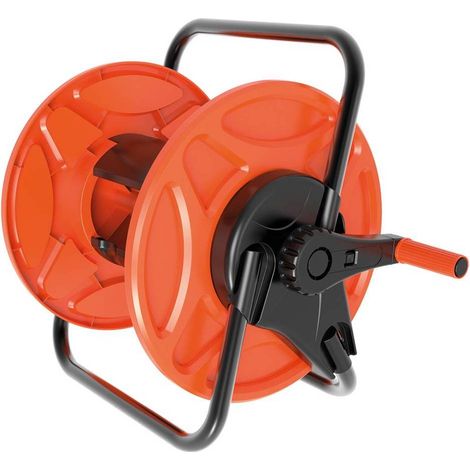 Enrouleur de tuyau d'arrosage mural portable Lif avec raccord pour tuyau 1/2" max 20 m orange/noir